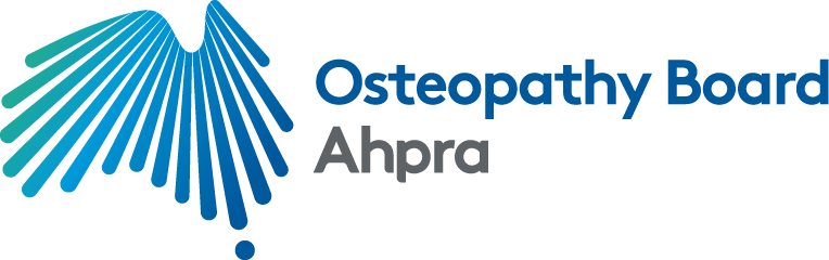 "alt=AHPRA osteopathy board logo"